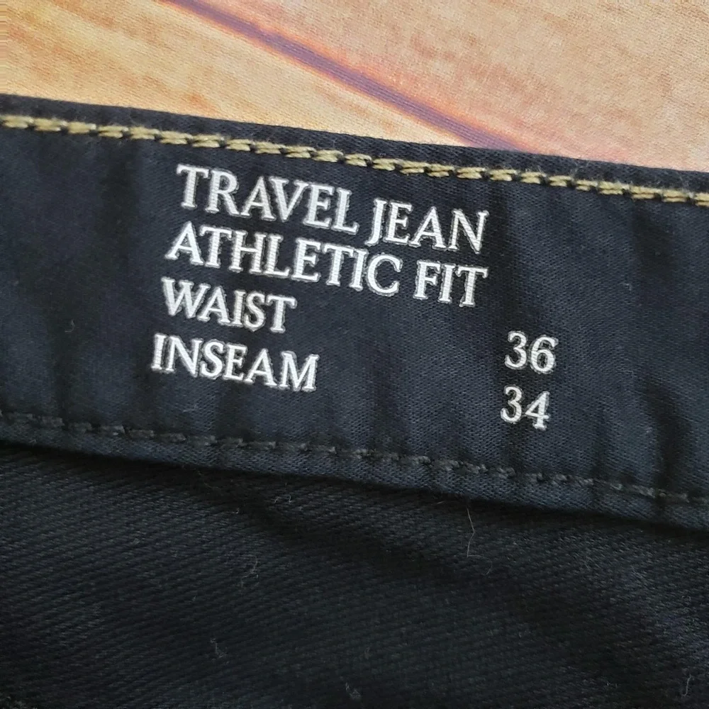 Banana Republic‎ Pants Mens 36x34 Black Travel Jean Athletic Fit Chino Stretch